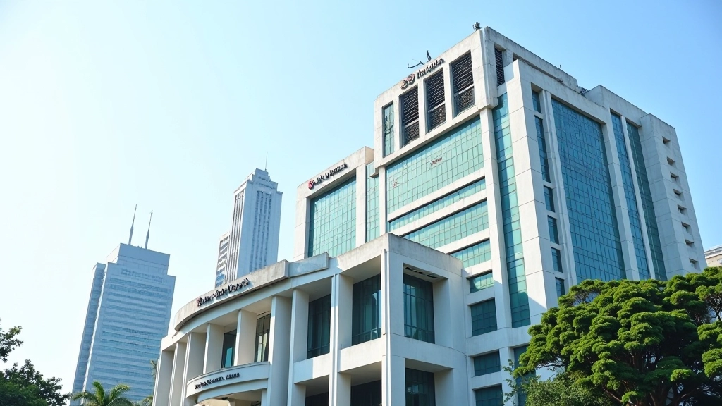 Bank Negara Malaysia building exterior with modern architecture and official signage visible