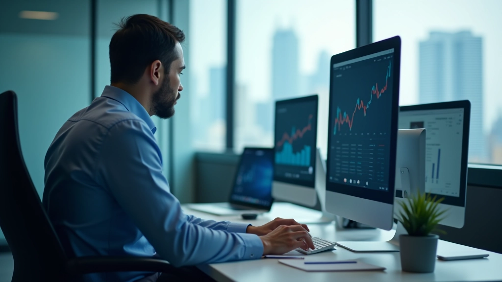 Business professionals analyzing trade data and economic charts for Malaysia's economic outlook