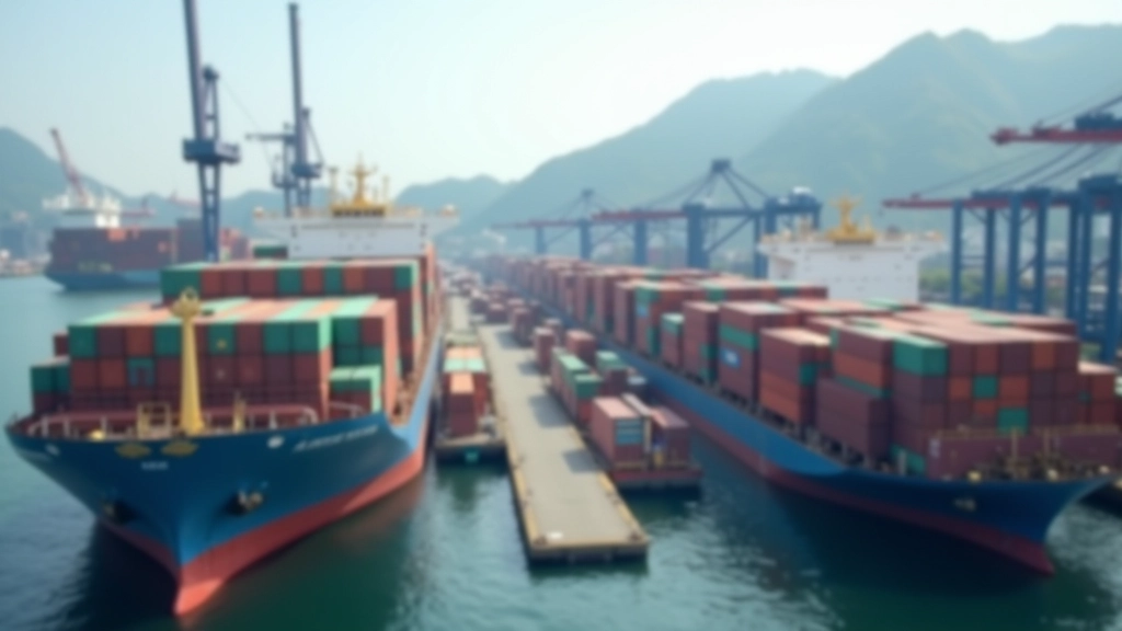 Southeast Asian map with trade route indicators showing commerce between ASEAN nations and economic connections